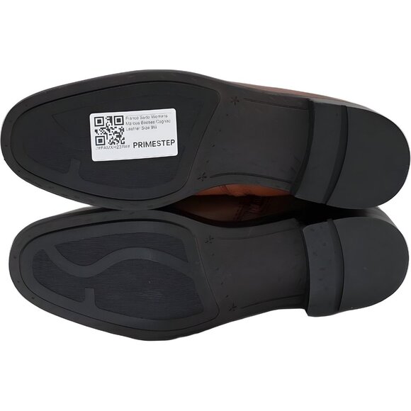 Franco Sarto Marcus Cognac Leather Ankle Booties Women US 9M - Picture 6 of 6